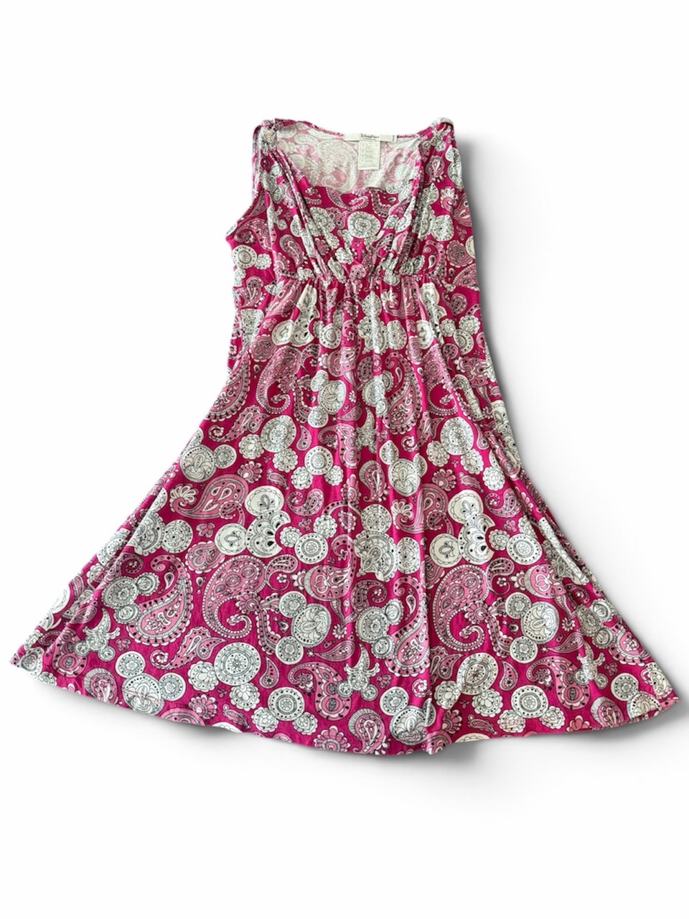 Disney Parks Authentic Original Pink Paisley Cotton Rayon Dress